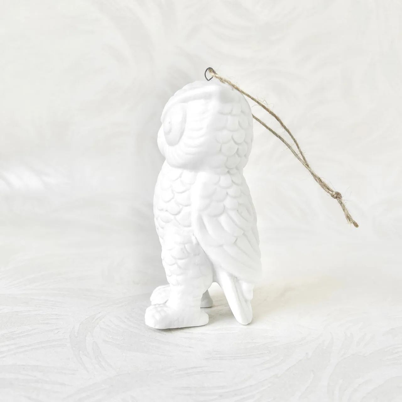 White Porcelain Owl Ornament