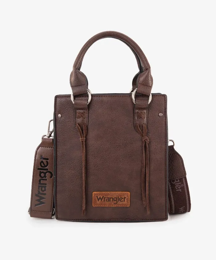 Wrangler Leather Tassels Crossbody Bag