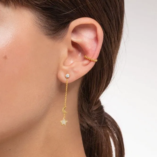 Yellow Gold Dot Ear Cuff EC0017-413-39