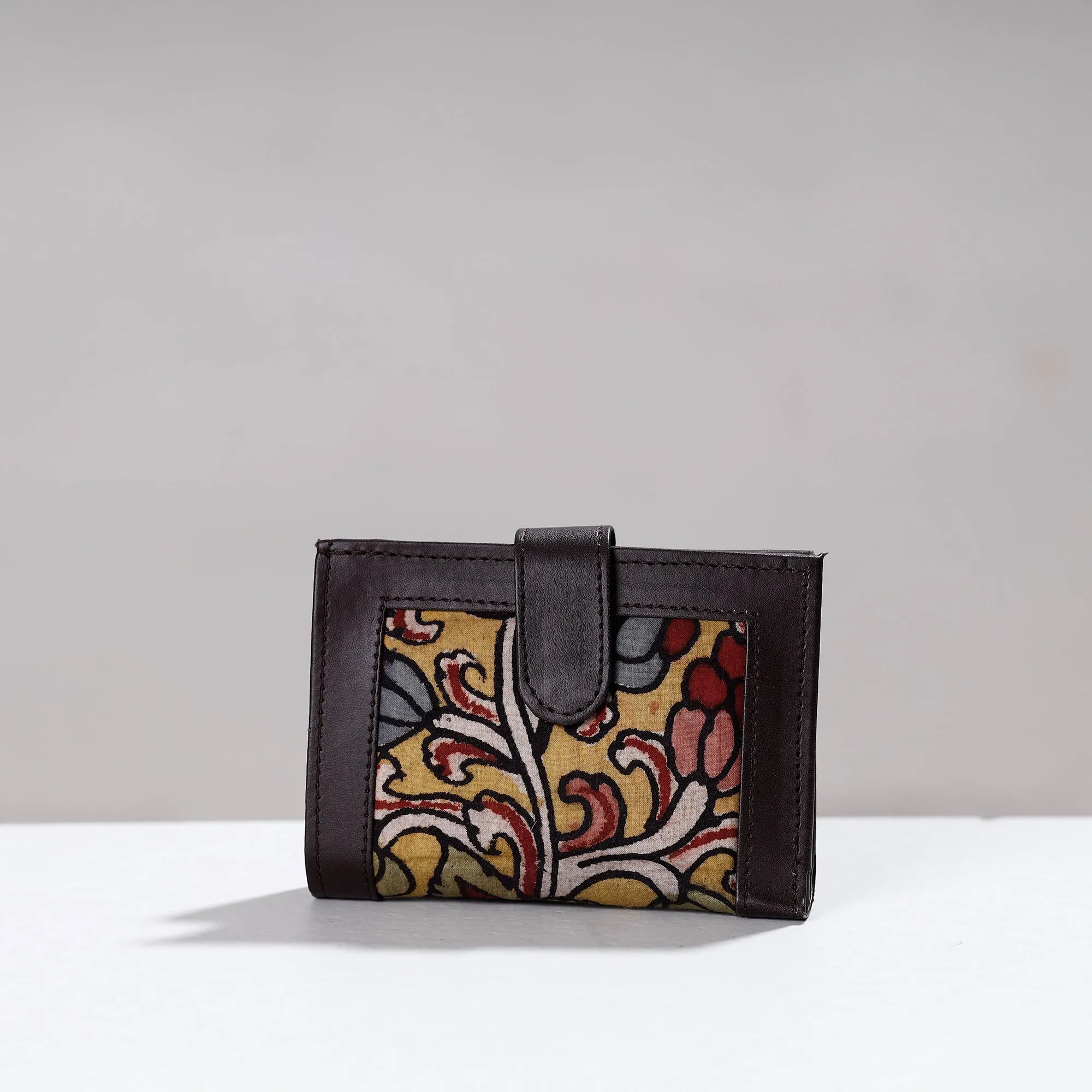 Yellow - Handpainted Kalamkari Cotton Wallet